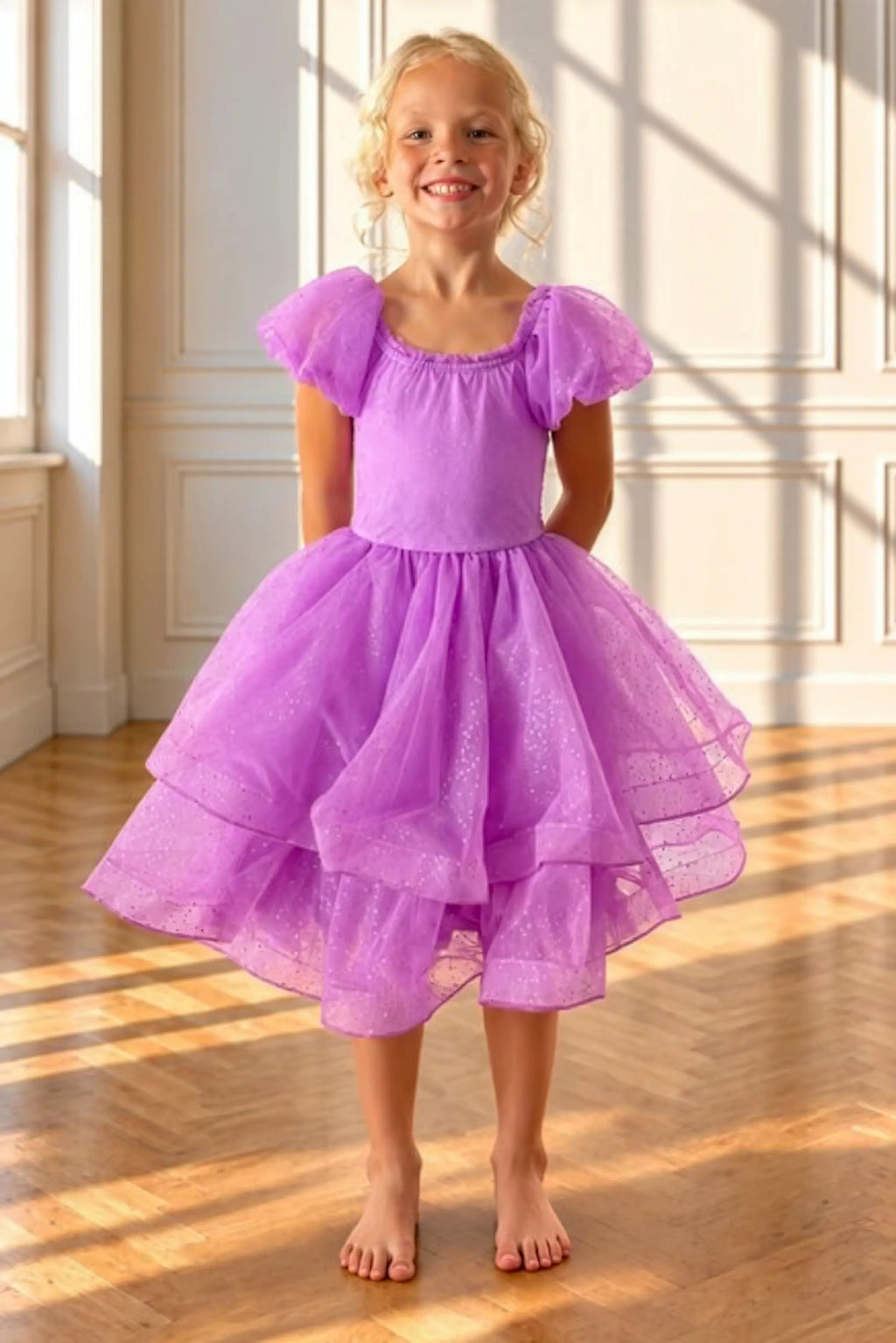Vestido Mágico Lumina na cor Lavanda Encantada