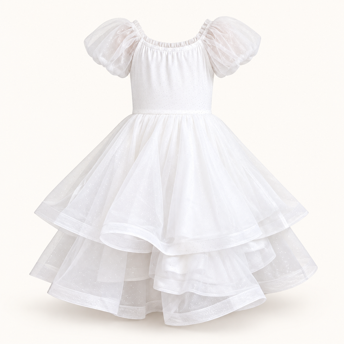 Vestido Mágico Lumina Marfim Luar aceso